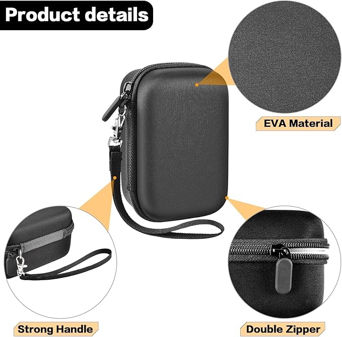 Digital Camera Case Compatible with Duluvulu for Oiadek for Zostuic for TEBNGIHNM for Canon G7 X Mark III/II 4K Vlogging Camera. Storage Holder Bag for Canon PowerShot (Box Only) - Black Inner