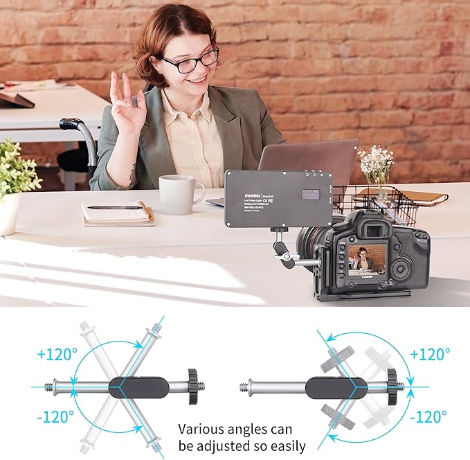 INNOREL ME-1 Universal Magic Arm with Dual Ball Head for Tripod Cellphone Holder Articulating Magic Arm with 1/4" Screw on Both Ends for LED Light/LCD Monitor/Microphone/Phone Clip Load 4.4lb/2kg