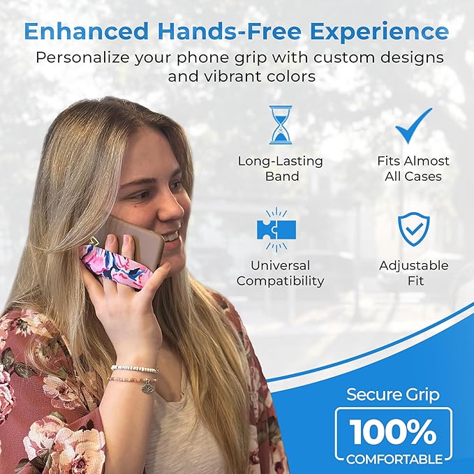 Switchbands Universal Phone Grip Strap – Pack of 2, Customizable & Reversible Elastic Phone Strap Grip Holder, Ultra-Slim Hand Strap for Phone Case for Almost All Phone Cases - Pandamodium