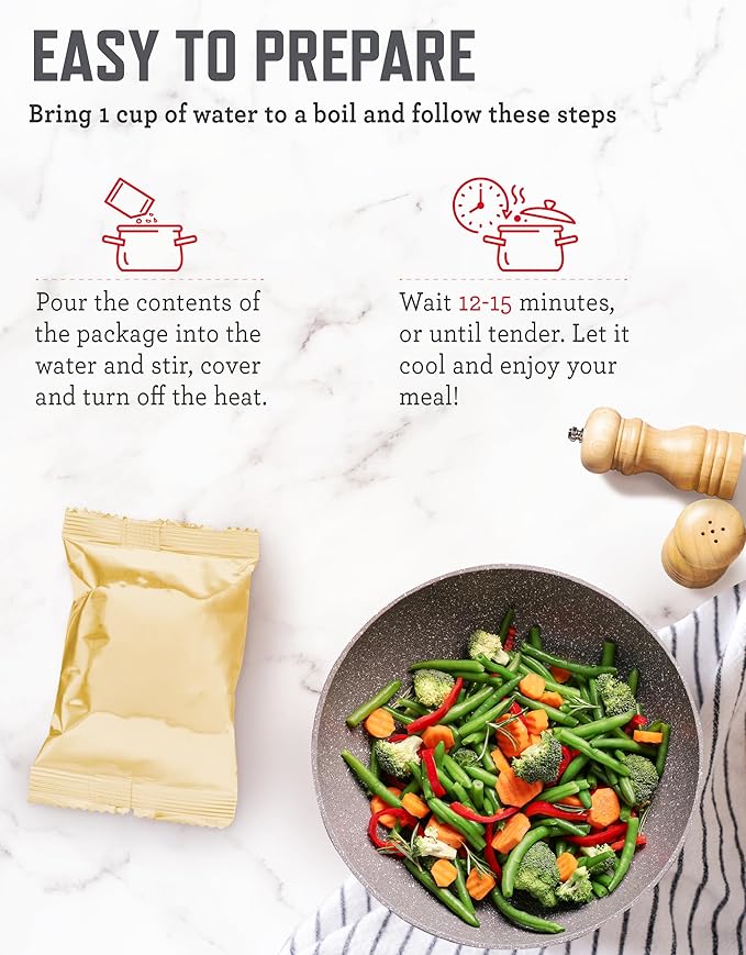 ReadyWise Emergency Food Supply - 72 Servings Freeze Dried Vegetables, 3 Boxes, Dehydrated Meals, Survival Prepper Food & Supplies, Camping Essentials for Backpacking, up to 25 Year Shelf Life