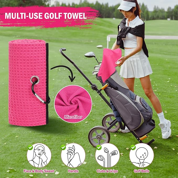 Golf Club Cleaning Kit,Golf Accessories,Golf Cleaning Kit with Golf Club Cleaner Water Brush,Towel,Divot Repair Tool,Groove Sharpener,Golf Ball Alignment Complete Golf Kit