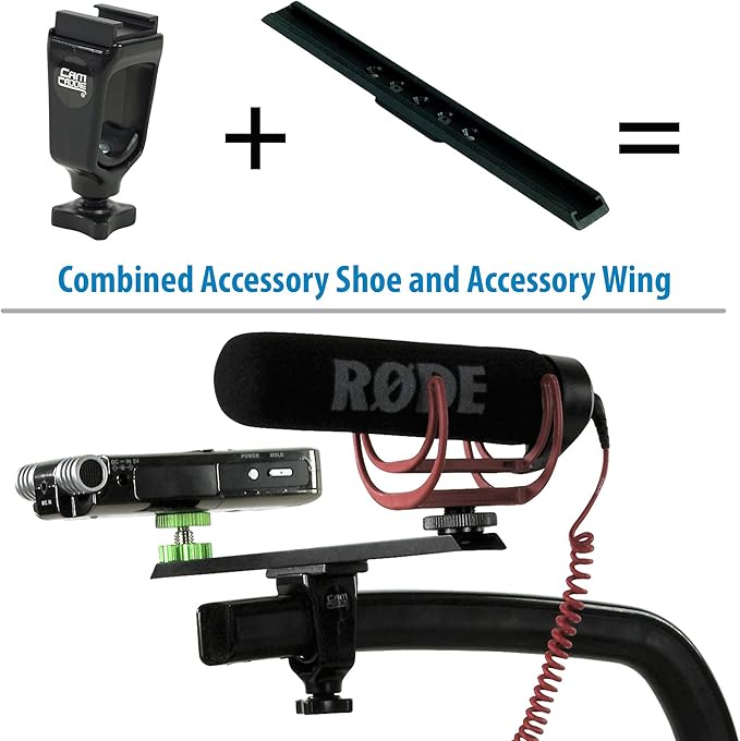 Cam Caddie Scorpion EX Video Camera Stabilizing Handle Kit with Included Smartphone and GoPro Compatible Mounts - Professional Bundle - Black