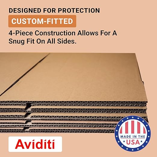 AVIDITI Large Mirror Box 30”L x 3.5”W x 40”H (1-Pack), Cardboard Boxes Perfect for Moving, Storing, Packing & Shipping, Ideal for TV's, Picture Frames, Mirrors & Art