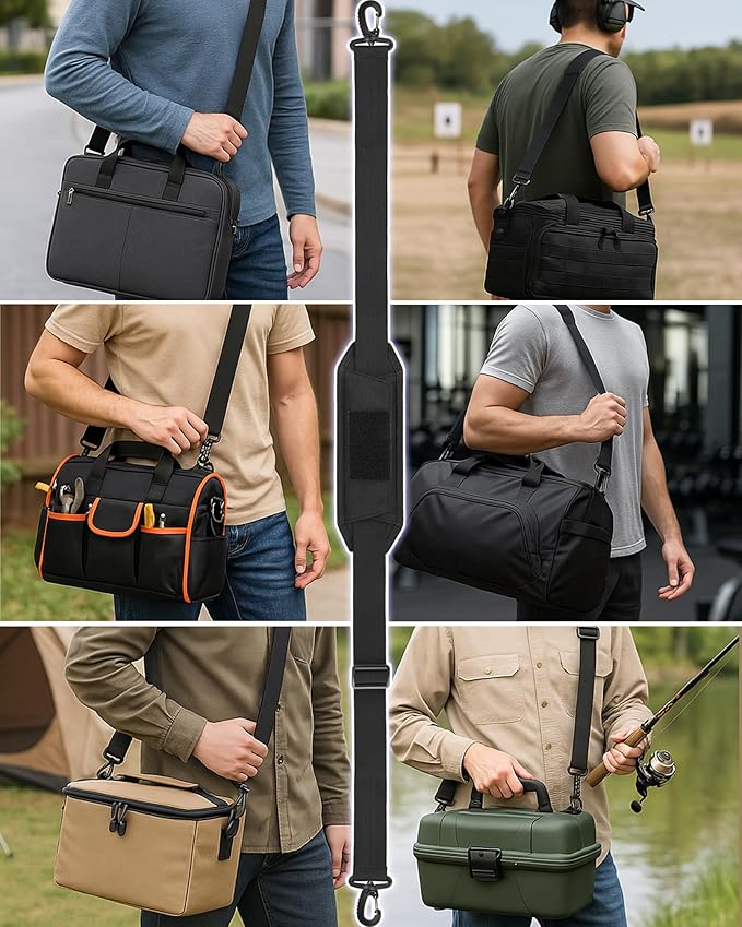 WYNEX Shoulder Strap Pad for Tactical Pouch, Universal Bag Strap with Detachable Thick Pad Single Shoulder Straps Replacement