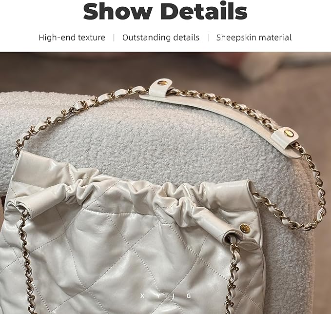 Lambskin Leather Shoulder Strap Pad for Designer Trendy Bags,Detachable Replacement Pressure Relief Cover for Women Tote Bag Handbag Purse Backpack【White,Silvery Studs】