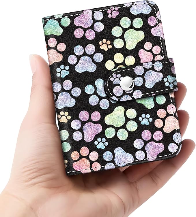 Lebrocoli Paws Small Photos Album for 2x3 Inch Films, 56 Pockets Mini Cute Albums Book for Polaroid Fujifilm Instax Mini Instant Camera Printer, Kpop Photocard Pictures Binders Holders Storage