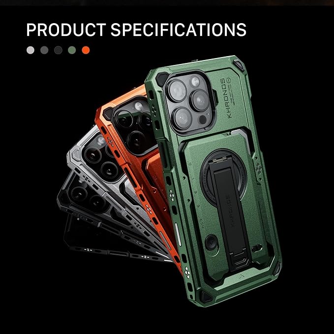 Tilta Khronos Case Compatible with iPhone 16 Pro – Forest Green | Mobile Filmmaking Accessories | Phone Camera Cage | Phone Video Rig TK-IP16-PFC-FG
