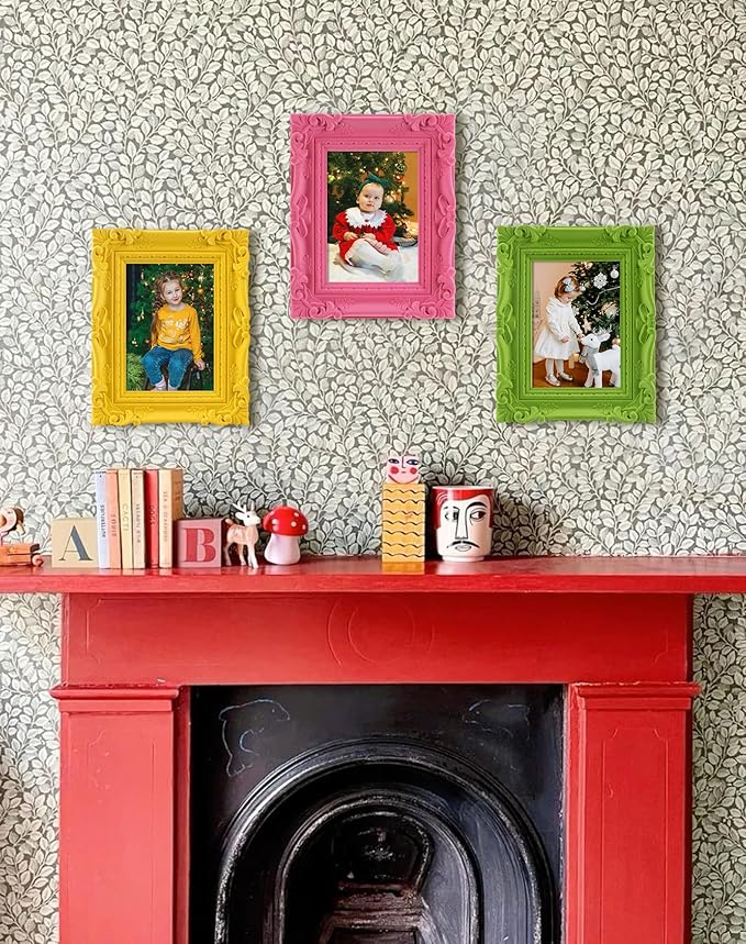 Green 4x6 Picture Frame for Portraits Wedding Photos, Small Cute Decorative Frame with Stand for Table Shelf Desk Decor, Unique Gift for Housewarming Birthday (Lawn Green)