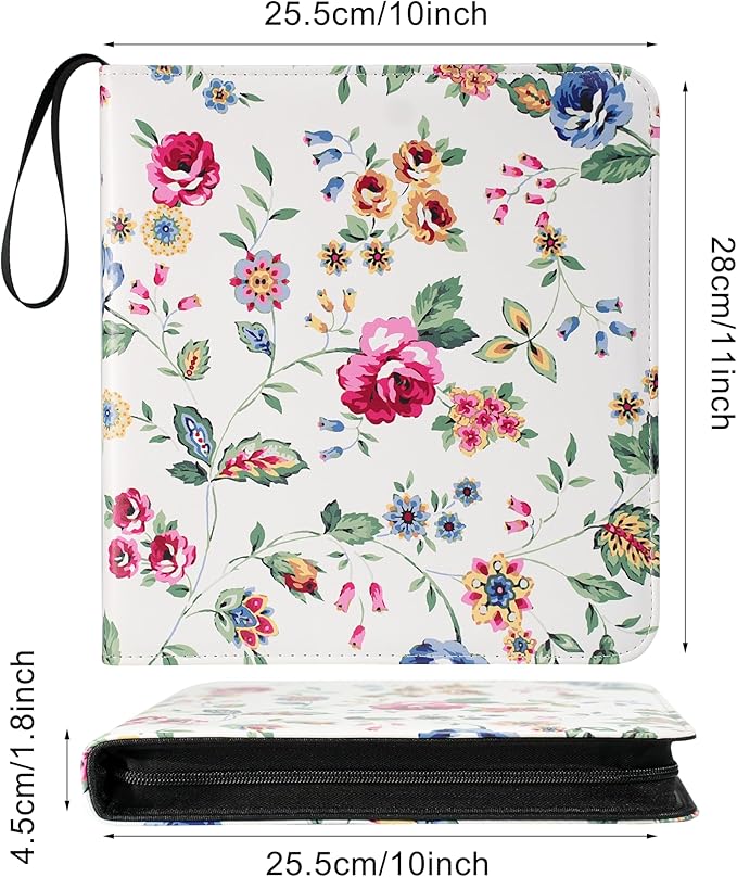 240 Pockets Portable Binder Photo Album Book For i-Type Square Polaroid Photos and Instax Wide Film Pictures (Abstract Rose)