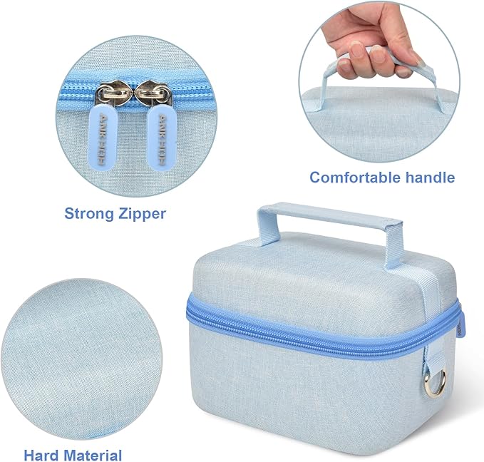 ANKHOH Vlogging Camera Case for Duluvulu/for Zostuic/for YIGLLO/for Gavonde/for Canon/for Kodak Pixpro Digital 4K 5K Camera Carrying Travel Bag for SD Cards, Accessories(Box Only)(Blue)