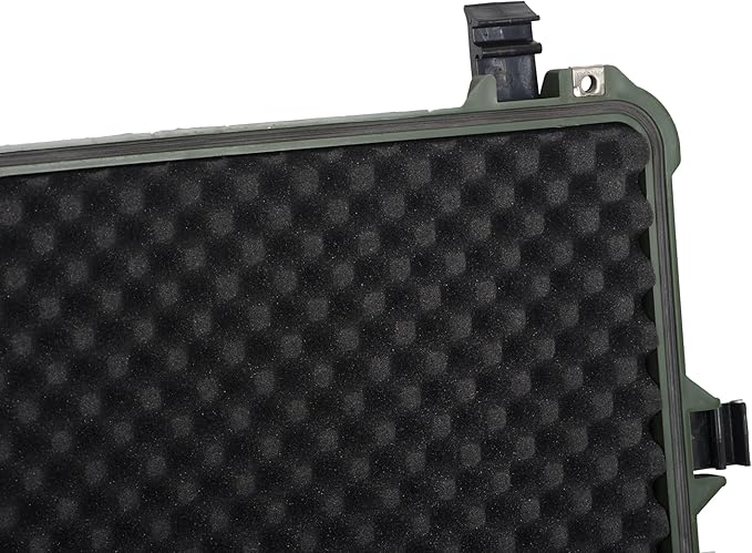 MEIJIA All Weather Rolling Waterproof Protective Case, Hard Camera Case,Dry Case with Retractable Pull Handle and Wheels,Foam Inserted,22 x13.81x9inches (Green)