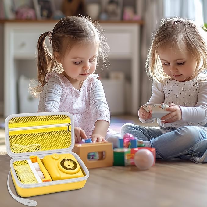 Grapsa Case Compatible with ESOXOFFORE for Dylanto for Anchioo for WEEFUN for GKTZ for Amzelas for Mafiti Instant Print Camera for Kids, Film Camera Storage Holder Organizer Bag (Box Only)- Yellow