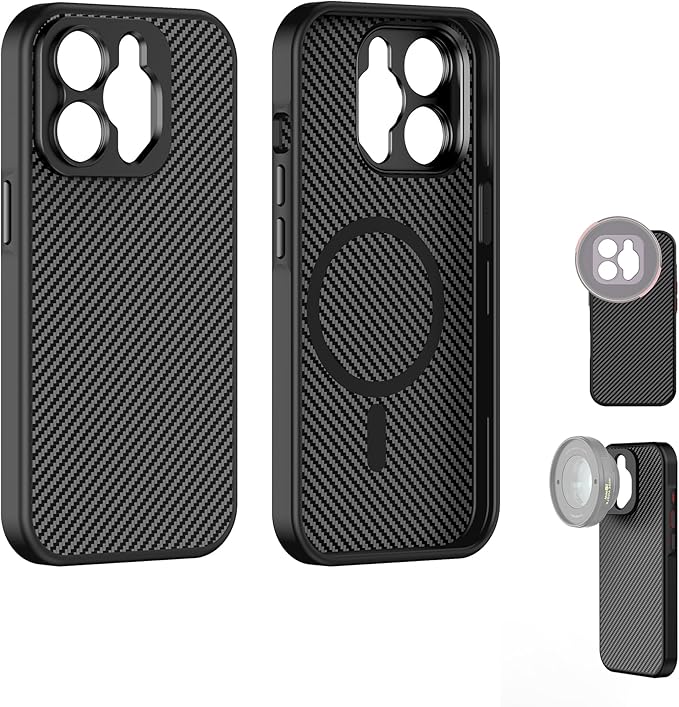 FREEWELL Pro Filmmaker Case for iPhone 13 Pro Max - Magnetic Filter & 17mm Lens Mount Black