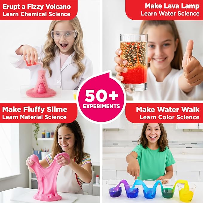 Doctor Jupiter Mega Science Gift Set | Set of ‘Girls’ Ultimate Science Kit’, ‘Glam Science Kit’ for Ages 8+ | Birthday Gift Ideas, STEM Learning & Educational Toys for 8-10-12-14 Year Olds