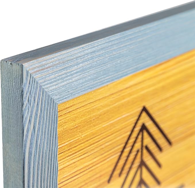 Rustic Wooden Picture Frame 4x6 Inch - Set of 2-100% Natural Farmhouse Distressed Wood with Real Glass - Made for Wall Hanging and Tabletop Display - Blue Turquoise