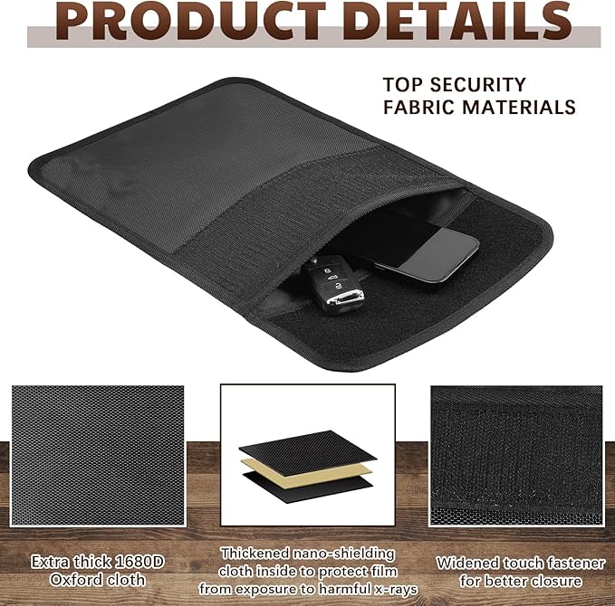 Cosblank 2 Pieces 711-15b Filmguard Bag Waterproof Storage Carrying Case Xray Proof Bags Film X-Ray Protector Radiation-resistant Bag for Photographers Tourists Travelers, Black, Big