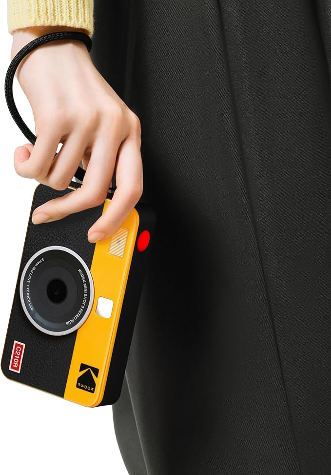 Kodak Mini Shot 2 Retro 4PASS 2-in-1 Instant Digital Camera and Photo Printer (2.1x3.4 inches) + 8 Sheets, White