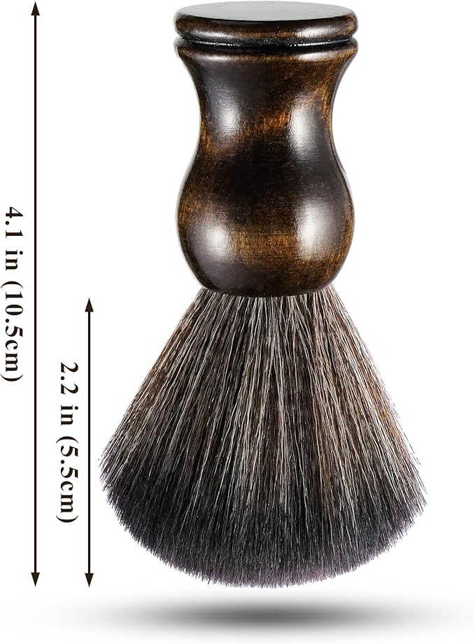 NiHome Vinyl Record Cleaning Brush, Anti-Static Soft LP Record Cleaner, Vinyl Dust Remover Brush with Ultra-Fine Fiber Bristles, Safe for Vinyl LP CD Album, Retro Design with Beech Wood Handle (Small)