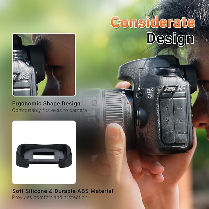 JJC 2-Pack Eyecup Eyepiece Eye Cup Viewfinder for Canon EOS 5D Mark IV 5D Mark III 5DS R 5DS 7D 7D Mark II 1Dx Mark III 1Dx Mark II 1Ds Mark III 1D Mark IV 1D Mark III Camera, Replaces Canon Eg Eyecup