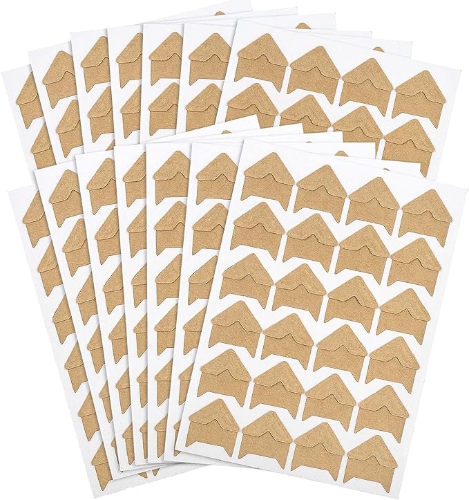DERAYEE 12 Sheets/288 PCS Photo Corner Stickers, Self-Adhesive Photo Mounting Corners for Scrapbooking Photo Album Diary DIY Craft Paper