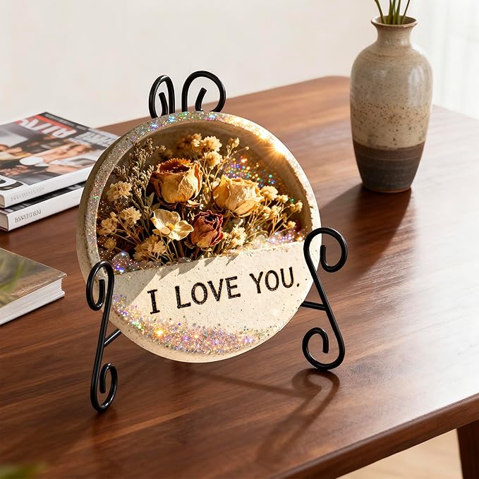 Plate Stand, 6 Inch Metal Plate Stands for Display 2 Pack, Black Iron Easel Stand Decorative Plate Holder for Picture Frame Photo Collectibles Book