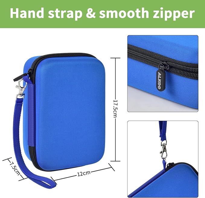 USB Flash Drive Case, SD Card & Memory Stick & Thumb Drives Pouch for SanDisk, for Samsung, Hard Shell Protective Storage Organizer - for IT Admins, Photographers & Film Crews - Box Only- (Blue)