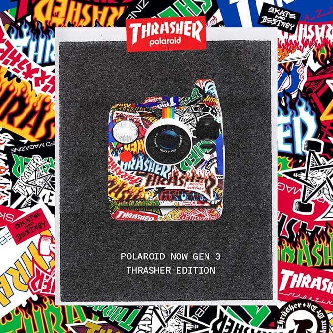 Polaroid Now 3rd Generation I-Type Instant Film Camera - Thrasher Edition - Camera Only No Film (9187)