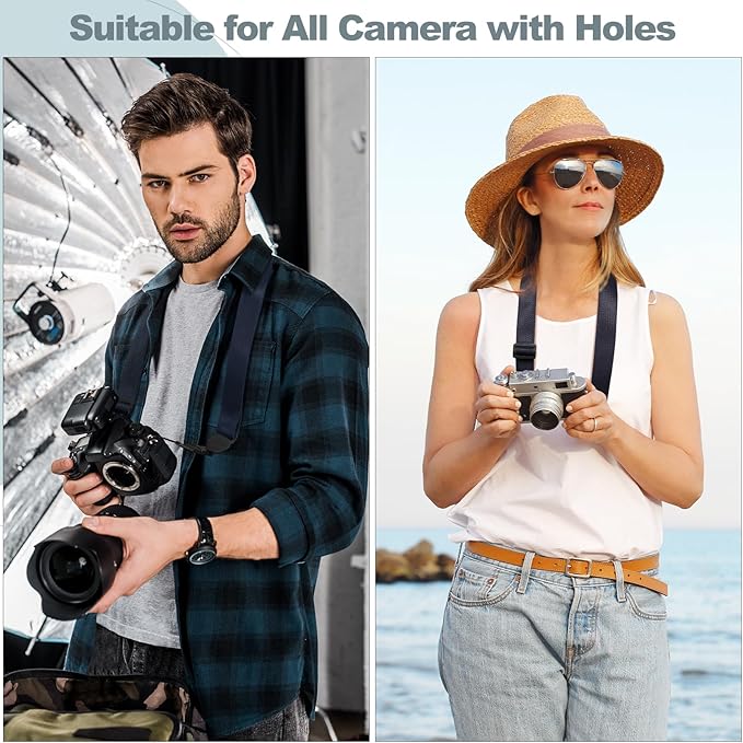 Adjustable Shoulder Strap, Comfortable Camera Strap, Neck Lanyard for iPad Tablet Case, Camera, Binocular, Luggage Bag (Royal Blue Shoulder Strap)