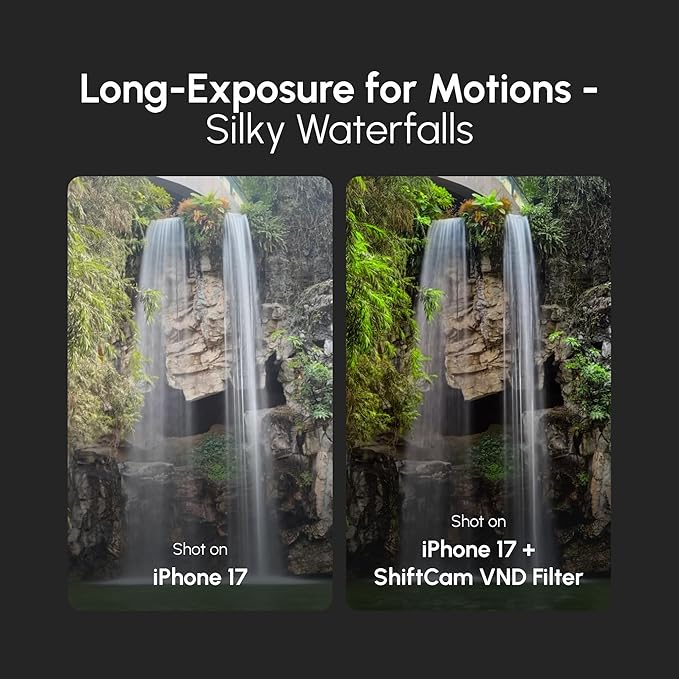 ShiftCam 72mm Magnetic Variable ND (VND) Filter 1–5 Stop – Rotating Dial for Cinematic Outdoor Shoot – Pro Exposure Control for iPhone & Android – Compatible with LensUltra