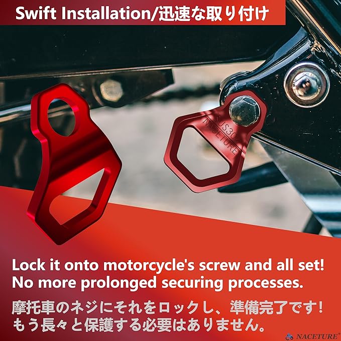 Motorcycle Tie Down Anchor Hook Heavy Duty Stainless Steel 10 Pack - Dirt Bike Tie Down Strap Rings Accessories for Truck, Camper, Trailer, Truck Bed Tie Down Anchor (Small Red)