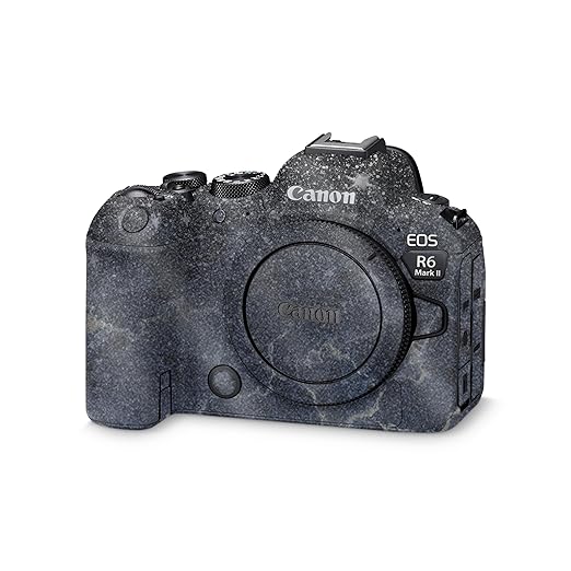 Glossy Glitter Camera Skin Compatible with Canon EOS R6 Mark II Camera (2022) - Dark Shimmer Marble - Premium 3M Vinyl Protective Wrap Decal Cover - Easy to Apply | Crafted in The USA by MightySkins