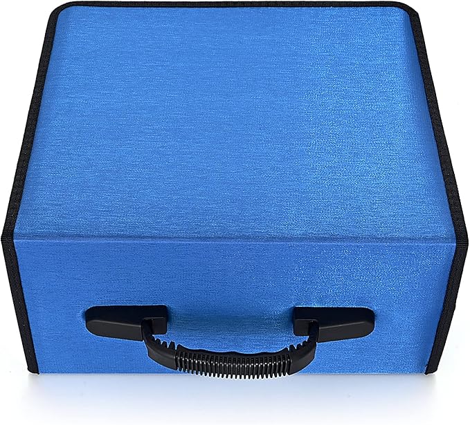 alavisxf xx CD Case, 432 Capacity DVD Case Holder, Heavy Duty Zipper Protective Movie Media Storage Organizer Binder Wallet for Car Home Office Travel (Blue, 432 Capacity)