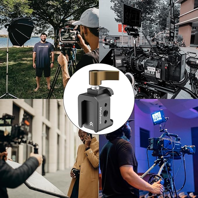 NATO Clamp to Cold Shoe Adapter, Aluminum Alloy Quick Release Rail Lock With 1/4" Threaded ARRI Locating Hole for DJI RS 3 Flash Light Microphone Camera Cage Magic Arm