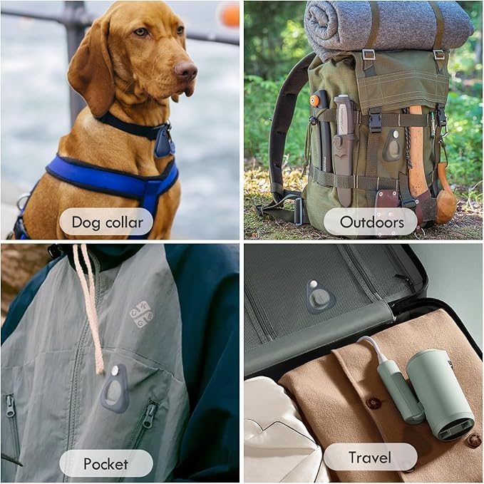 for Airtag Holder for Kids Hidden,2PCS GPS Tracker Case, Anti-Removal for Airtag ABS Case with Pins, Suitable for Children, Elderly, Pets, Backpack, Luggage（White,Navy Blue）