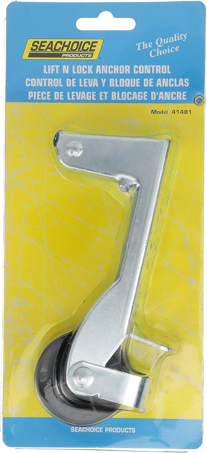 Seachoice Lift & Lock Anchor Line Control, Boat Rope, Zinc-Plated Steel, Supports Anchors Up to 20 Lbs.