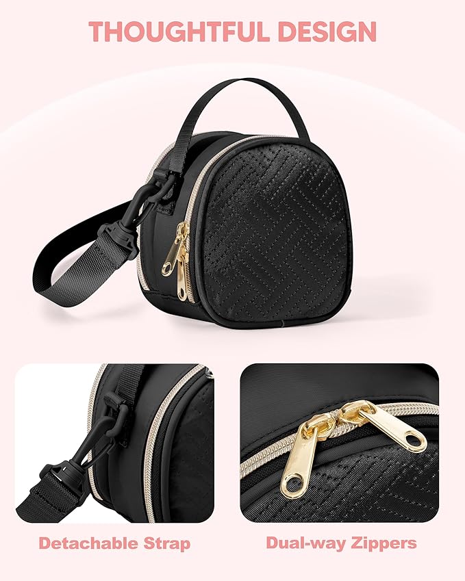 Prokva Mini Camera Bag Compatible with Polaroid Go Generation 2 Instant Camera, Small Sling Bag with Pockets and Shoulder Strap, Black