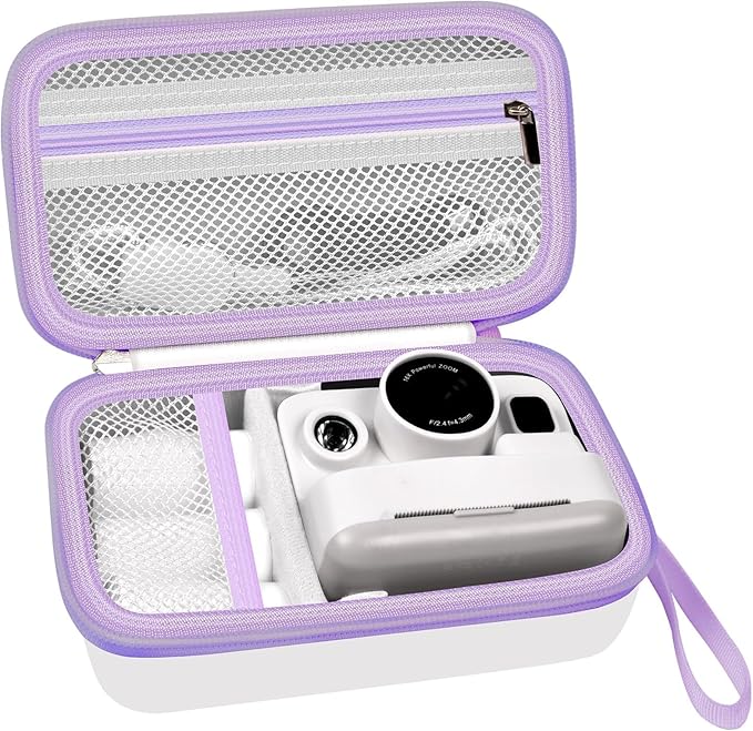 Case Compatible with DYLANTO for ESOXOFFORE for ETIKEZ for YTETCN for DUDUDRAGON Instant Print Camera, Kids Camera Storage for Accessories (Box Only) (Single Case, White)
