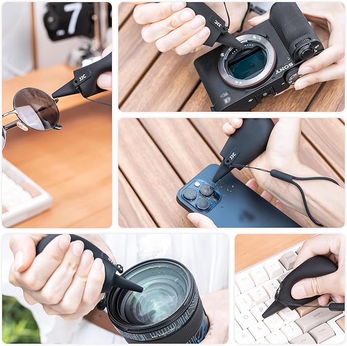 Small Soft Silicone Nozzle Air Blower for Camera Lens Sensor Keyboard Cleaning, Portable Camera Lens Blower with Lanyard for Outdoor Travel Cleaning