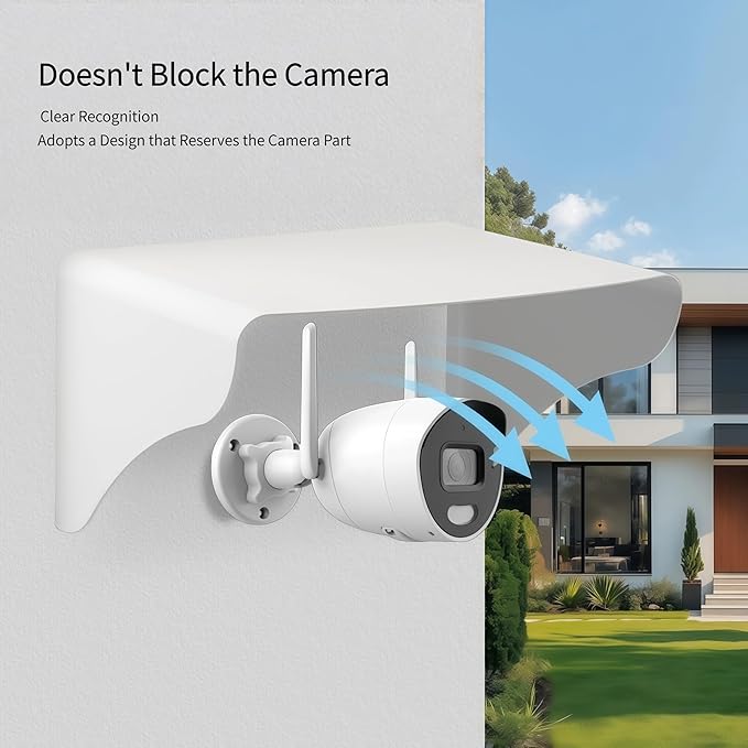 Heavy-Duty Universal Sunshade Rainshade Camera Cover Shield | All-Weather Outdoor Enclosure for Dome & Bullet Cameras | Compatible with Ring, Arlo, Nest, Hikvision | 7.09x6.30x2.76 Inches