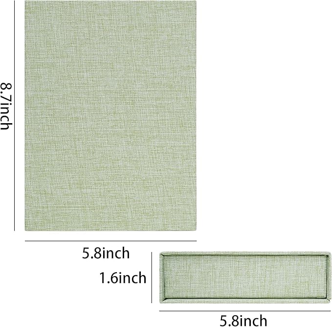 Cherrich 5x7 Photo Storage Box, Premium Linen Memory Box for Photos, Pictures, Certificates, Scrapbooking Supplies & Jewelry - Portable, Stackable Organizer for Home, Crafters & Collectors
