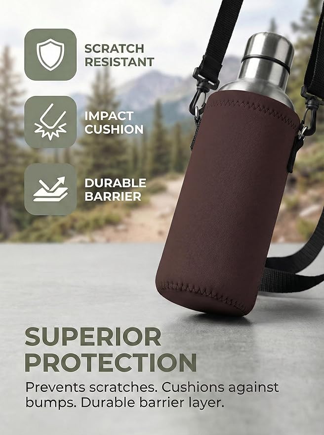 AUPET Water Bottle Bag Carrier,24oz/32oz Insulated Neoprene bottle Sling Holder Case Pouch Cover for 1000ML/750ML Bottles with Shoulder Strap for walking