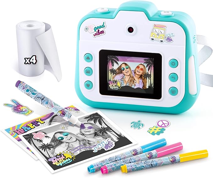 Canal Toys Photo Creator Instant Print Camera – Photo, Selfie and Video – Thermal Paper for 250 Photos – LCD Screen. 8+