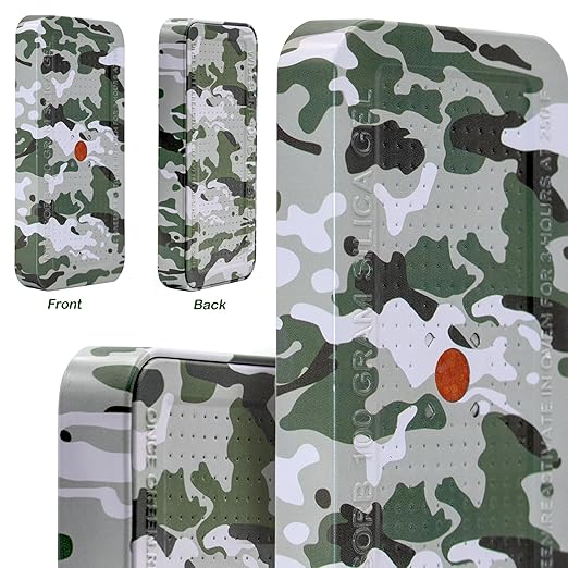 100 Gram Camouflage Gun Safe Dehumidifier Silica Gel Canister Rechargeable Dehumidifier Desiccant Reusable Indicating Desiccant Moisture Absorber with Visible Window [3PACK]