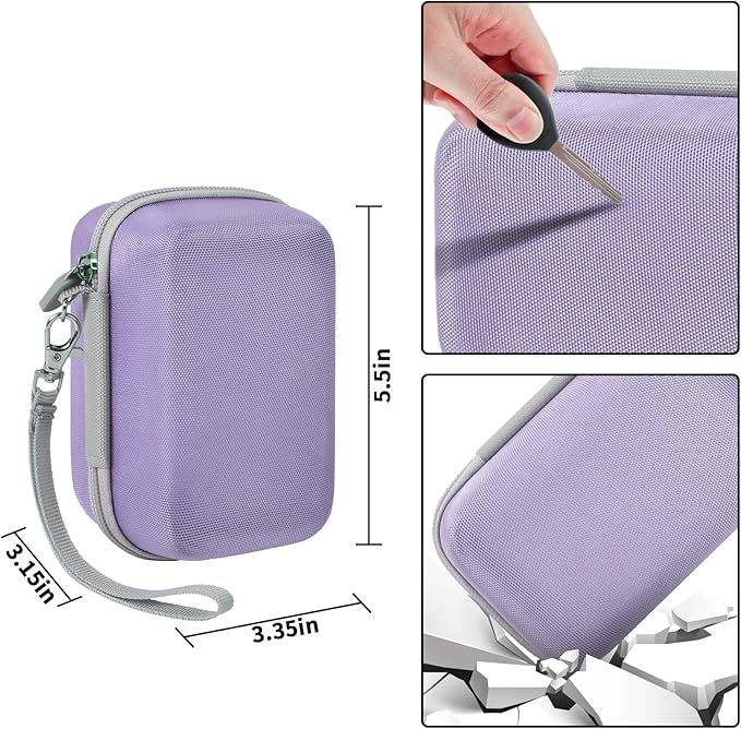 Digital Camera Carrying Case Compatible with Canon PowerShot G7 X Mark II/ G7X Mark III Digital 4K Vlogging Camera/for CAMKORY/for Lecran and More, Compact Small Camera Storage Bag for Kids (Purple)