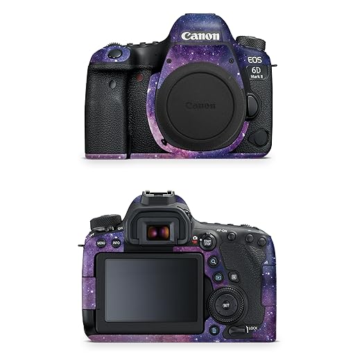 Camera Skin Compatible with Canon EOS 6D Mark II Camera (2017) - Violet Stars - Premium 3M Vinyl Protective Wrap Decal Cover - Easy to Apply | Crafted in The USA by MightySkins