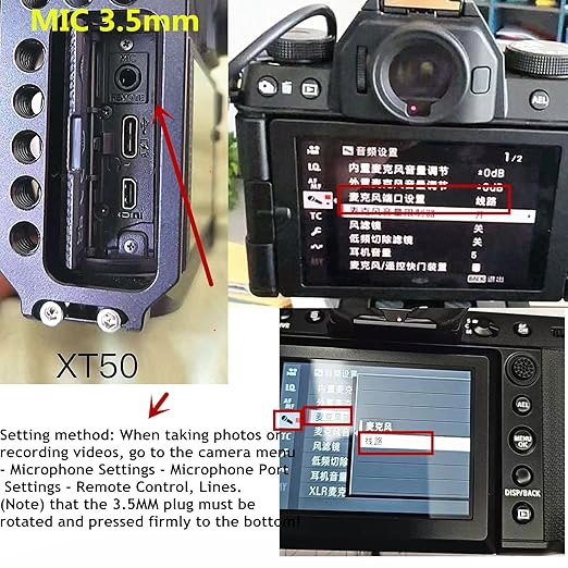 DYTDIEYINGTU RSS-3.5mm DJI Ronin for Fuji GFX100II/xt50/xs10/x-s20/gfx100RF Cable (TypeC-3.5mm) for DJI sc/sc2/rs2/rs3/rs4/focus pro Camera Remote Control Cable Shutter Release