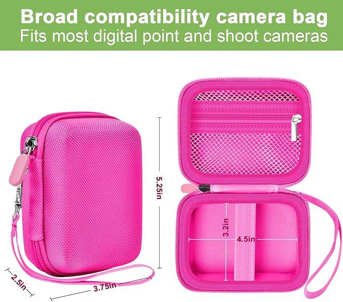 Digital Camera Case Compatible with VAHOIALD FHD 1080P/ for CAMKORY Digital Point and Shoot/for KODAK PIXPRO FZ45-BK 16MP Vlogging/for IWEUKJLO/for Nsoela, Holder for SD Card More- (Box Only)