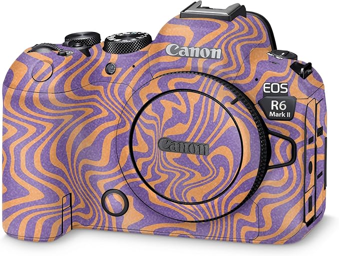 Glossy Glitter Camera Skin Compatible with Canon EOS R6 Mark II Camera (2022) - Jitter Zebra - Premium 3M Vinyl Protective Wrap Decal Cover - Easy to Apply | Crafted in The USA by MightySkins