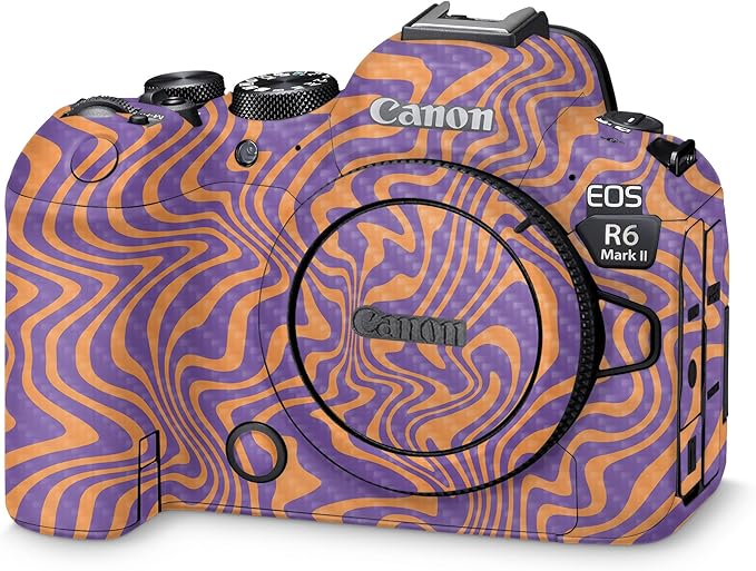 Carbon Fiber Camera Skin Compatible with Canon EOS R6 Mark II Camera (2022) - Jitter Zebra - Premium 3M Vinyl Protective Wrap Decal Cover - Easy to Apply | Crafted in The USA by MightySkins
