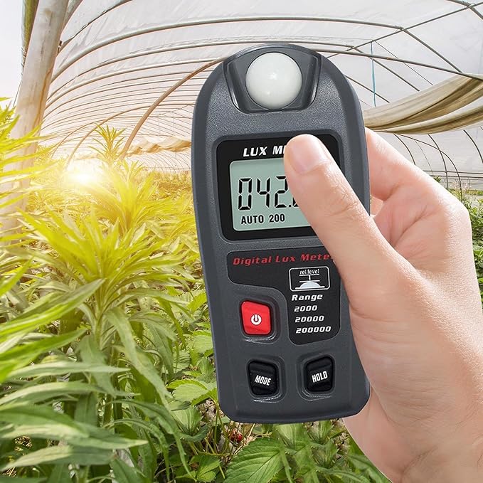 Light Meter - Digital LCD Screen Camera Light Meter, Handheld Par Illuminance Tester, Accurate Measurement Tool, Durable Compact Design | Lights Meters for Photography Grow Plants Lighting